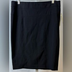 Hollywould Black Knee Length Stretch Slimming Pencil Skirt Back Zipper & Slit 11